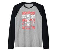Muay Thai Boxing MMA Fighter Frankenstein Fight Fright Raglan Baseball Tee