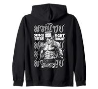 Muay Thai Boxing MMA Fighter Frankenstein Fight Fright Zip Hoodie