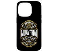Muay Thai Boxing MMA Fighter Vintage Whiskey Label Case for iPhone 14 Pro
