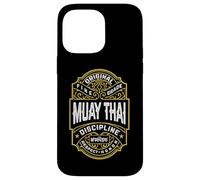 Muay Thai Boxing MMA Fighter Vintage Whiskey Label Case for iPhone 14 Pro Max