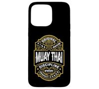 Muay Thai Boxing MMA Fighter Vintage Whiskey Label Case for iPhone 15 Pro Max