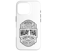 Muay Thai Boxing MMA Fighter Vintage Whiskey Label Case for iPhone 16 Pro