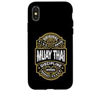 Muay Thai Boxing MMA Fighter Vintage Whiskey Label Case for iPhone X/XS