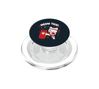 Muay Thai Cat Thai Boxing PopSockets PopGrip for MagSafe