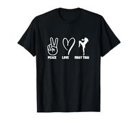 Muay Thai Coach Women Peace Love Muay Thai T-Shirt