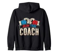 Muay Thai Coaching Boxing Hobby Martial Arts Fighter Zip Hoodie