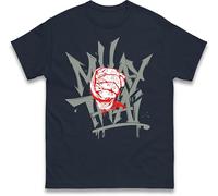 Muay Thai Fighter Fist MMA Martial Arts T-Shirt, Fighter T-Shirt, Muay Thai Punch T-Shirt, Martial Arts T-Shirt, Fight Training, Gym Wear Tee Top Adult Kids Unisex T-Shirt Navy