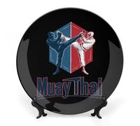 Muay Thai Funny Decorative Plate Ceramic Ornaments 6inch