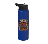 Muay Thai Gorilla Golden Ornament Crest Art Stainless Steel Insulated Water Bottle