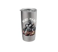 Muay Thai Gorilla Strength Power Fighter Stainless Steel Insulated Tumbler