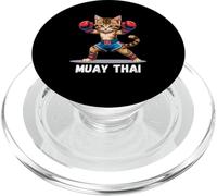 Muay Thai Kitten Cat Lover Martial Artist Thai Boxing PopSockets PopGrip for MagSafe