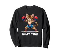 Muay Thai Kitten Cat Lover Martial Artist Thai Boxing Sweatshirt
