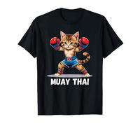 Muay Thai Kitten Cat Lover Martial Artist Thai Boxing T-Shirt