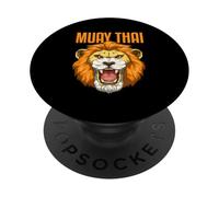 Muay Thai Lion Head Roaring Thailand Muay Thai PopSockets Adhesive PopGrip