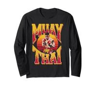 Muay Thai Martial Arts Kickboxing Fighter Trainers Long Sleeve T-Shirt