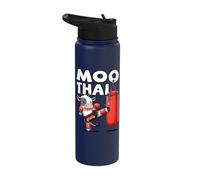 Muay Thai, Moo Thai | Thai Boxing for Youth, Muay Thai Cow Stainless Steel Insulated Water Bottle