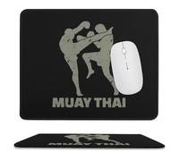 Muay Thai Mouse Pad Waterproof Ultra-Thin Non-Slip Rubber Base Square Mouse Mat Gaming Mousepad 9.8"x11.8"