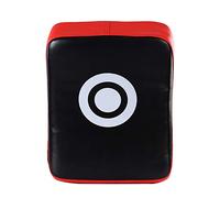 Muay Thai Pads, Kick Boxing Taekwondo Muay Thai Strike Curved Arm Pad for Punching Blocking Kicking Punch Hitting (Black and red)