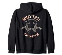 Muay Thai Sak Yant Tigers - MMA Fighting Thai Boxing Zip Hoodie
