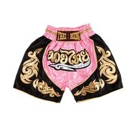 Muay Thai Shorts for Kids (2-12 Years) - Girls & Boys Boxing Trunks for Kickboxing & MMA (4-6 Years, Pink)