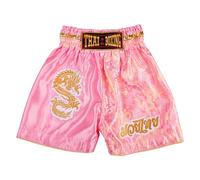 Muay Thai Shorts for Kids (2 Years - 12 Years) Girls Boys Boxing Trunks for Kickboxing MMA (UK, Age, 9 Years, 12 Years, Regular, Dragon Pink)