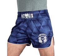Muay Thai Shorts Kickboxing Camo - Thai Boxing Shorts, MMA Shorts Men and Women, Martial Arts, Gym Trunks Workout Cage Fight., Water Blue, XL