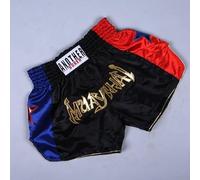 Muay Thai Shorts, Unisex Boxing Shorts, MMA Martial Arts Grappling Kick Boxing, Kickboxing Fighting Shorts, For Muay Thai And MMA Enthusiasts(L Black)