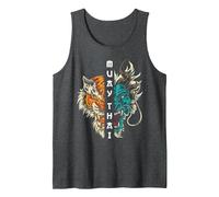 Muay Thai Thailand Boxing Tank Top, Men, Dark Heather Grey, Medium