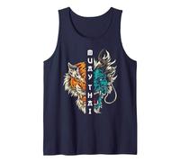 Muay Thai Thailand Boxing Tank Top, Men, Navy Blue, Large