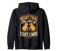 Muay Thai the Art of Eight Limbs Boxing Fighter Zip Hoodie