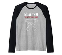 Muay Thai The Art of Eight Limbs Martial Arts Raglan Baseball Tee