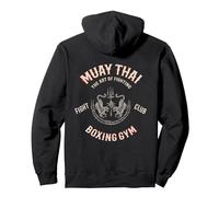 Muay Thai Tigers - MMA Fighting Thai Boxing Pullover Hoodie, Adult Unisex, Black, Large