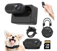 Muayb Mini Body Camera 1080P, Wearable Body Cam with 180° Rotatable Clip and Magnetic Lanyard, 2500mAh Charging Case, 128GB IPX7 Waterproof Small Body Camera for Pets, Swimming, Travel, Work (Black)