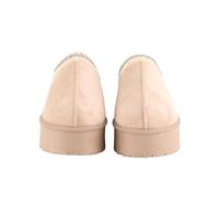 Mubberry Women’s Suede Platform Slippers | Faux Fur Lined Warm Winter Slip-On | Ladies Plush Indoor Outdoor Anti-Skid Thermal House Shoes