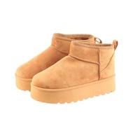 Mubberry Women Suede Winter Boots Ladies Platform Low Ankle Snow Boot Women Classic Faux Fur Warm Lined Slip On Winter Ankle Shoes