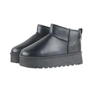Mubberry Women Suede Winter Boots Platform Low Ankle Snow Boot Women Classic Faux Fur Warm Lined Slip On Winter Ankle Shoes