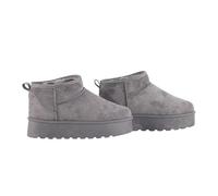 Mubberry Women Suede Winter Boots Platform Low Ankle Snow Boot Women Classic Faux Fur Warm Lined Slip On Winter Ankle Shoes