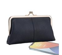Mubientas Women - Poucto Vintage Fubro Pure | Closure Pouch Change Pouch Lock Wallet Zipper for Women | Pastries Change Floral Pattern Purse Purse, Wallet, Black, Consulte la descripción, See