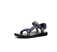 Muboliy Women's Original Sandals Comfortable Quick-Drying Casual Sport Sandal Walking Hiking Water Sandals With Arch Support, Sun/Moon Blue, 8 UK