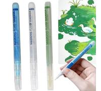 Mubuni 3pcs Masking Fluid Pen,White,Blue and Green Masking Fluid,Masking Fluid for Painting, Liquid Masking Fluid, Keeps Areas Free of Colour and Edges Crisp, Liquid Masking Tape, Watercolour Paint