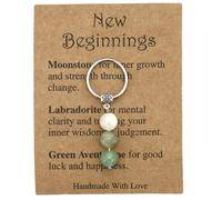 Mubuni Crystal Keychain Gift,New Beginnings Gifts for Women,Crystal Keychain Gift for Ne/w Be/ginnings,Keych/ain Accessories,Encouragement for Family,Good Luck Crystals,N/ew Begi/nning Gift
