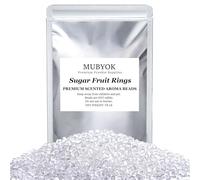 MUBYOK 1.5LB Sugar Fruit Rings Premium Scented Aroma Beads for Making Car Freshies Supplies PreScented Beads for Car Air Freshener Sachets Long-Lasing Scent