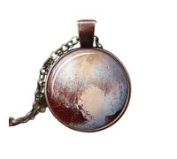 MUBYS Charming Nebula Necklace Solar System Planet Venus Mercury Mars Saturn Uranus Neptune Earth Moon Pendant Dome Glass Necklaces