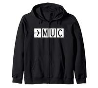 MUC Munich Germany Airport Zip Hoodie