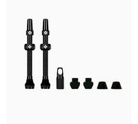 Muc-Off 1059 Black Tubeless Presta Valves, 60mm - Premium No Leak Bicycle Valves With Integrated Valve Core Removal Tool