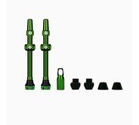 Muc-Off 1062 Green Tubeless Presta Valves, 60mm - Premium No Leak Bicycle Valves With Integrated Valve Core Removal Tool