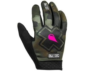 Muc-Off 20099 Camo MTB Gloves, Large - Premium, Handmade Slip-On Gloves For Bike Riding - Breathable, Touch-Screen Compatible Material