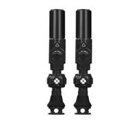 Muc-Off Big Bore Hybrid Tubeless Valves, Black 45mm - Precision Engineered Dust Caps for Bikes with Revolutionary Airflow Technology - Schrader Valve Caps for Tubeless MTB/Road/Gravel Bikes