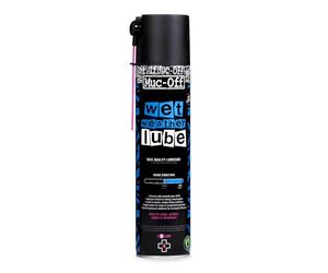 Muc-Off Bicycle Wet Weather Lube Aerosol, 400ml | Long-Lasting Chain Lube for Wet and Muddy Conditions, Reduces Friction and Repels Water, Biodegradable Formula