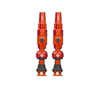 Muc-Off Big Bore Lite Tubeless Valves, Orange 30mm - Precision Engineered Dust Caps for Bikes with Revolutionary Airflow Technology - Presta Valve Caps for Tubeless MTB/Road/Gravel Bikes